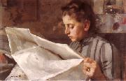 Anders Zorn Emma Zorn reading oil painting artist